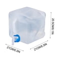 thumbnail image 3 of TIMIFIS Projector Light Foldable Camping Water Canisters Water Storage Bag Water Bucket with Tap Outdoor Hiking Drinking Water Tank, Food-Safe, Transparent Kitchen Gadgets, 3 of 8