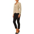 thumbnail image 2 of INSPIRE CHIC Blazer de Travail de Bureau pour Femme Extensible à Col à Revers Veste à Manches Longues Blazer de Complet m Kaki, 2 of 6