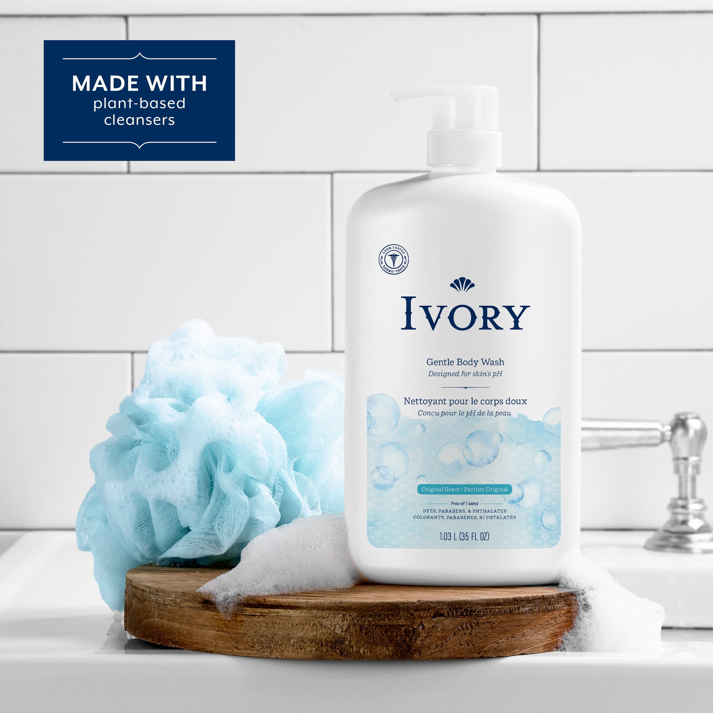 Ivory Nettoyant pour le Corps Doux & Délicat, Parfum Original