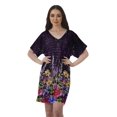 thumbnail image 1 of Moomaya Robes Modestes Femmes Robe Imprimée Shorts Femmes Col en V Tenue Décontractée, 1 of 6