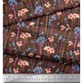 thumbnail image 2 of Soimoi Cotton Poplin Fabric Floral & Check Print Fabric by Yard 56 Inch Wide, 2 of 5
