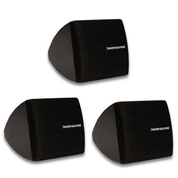 Theater Solutions TS30B TS30B Haut-Parleurs d'Intérieur Montables Noirs, Ensemble de 3 Pcs 3S