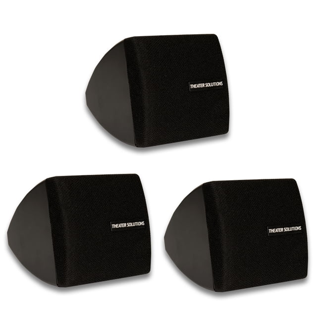 Theater Solutions TS30B TS30B Haut-Parleurs d'Intérieur Montables Noirs, Ensemble de 3 Pcs 3S