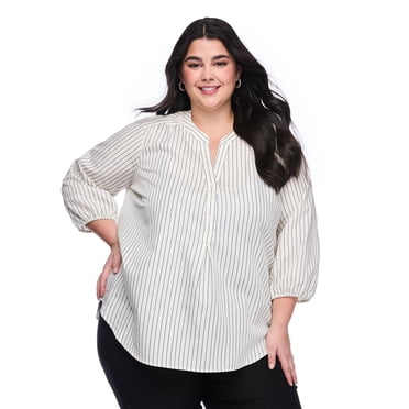 Chemisier à manches 3/4 Lane Bryant Plus pour femmes