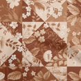 thumbnail image 1 of oneOone Georgette Viscose Rust Brown Fabric Florals Craft Projects Decor Fabric Printed By The Yard 42 Inch Wide, 1 of 4