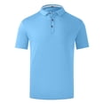 thumbnail image 1 of CFLVAEK Women's Business Shirts 3 Button Short Sleeve Summer Tops Dressy Work Collared Formal Tee, 1 of 4