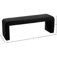 thumbnail image 5 of Bowery Hill Contemporary Upholstered Velvet Bench in Black Finish, 5 of 5