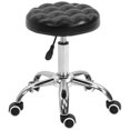 thumbnail image 1 of Chaise de Spa pour Tatouage à Roulettes Pivotante Rembourrée Réglable Chaise Pivotante de Massage Noire Équipement de Salon, 1 of 6