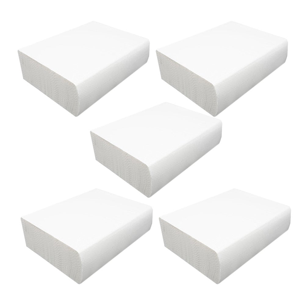 CNKOO 5 Bags of Multi-Use Paper Hand Towels for Bathroom Water-Absorbent Napkins for Hands Paper Napkins