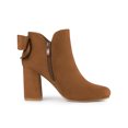 thumbnail image 3 of Unique Bargains Bottines à Talon Épais pour Femme à Bout Rond avec Nœud Brun 6,5, 3 of 7