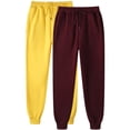 thumbnail image 1 of Pisexur 2PC Womens Sweatpants Solid Color Elastic High Waist Yoga Pants Casual Baggy Drawstring Workout Jogging Pants Oversized Straight Leg Sweatpants Plus Size Sweatpants with Pockets S-3XL, 1 of 2