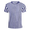 thumbnail image 4 of GDREDA T-Shirt Graphique à Manches Courtes Rayé pour Garçons, Coloré, Confortable et Décontracté, pour Enfants, Bleu Foncé, 100, 4 of 4