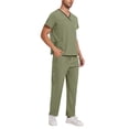 thumbnail image 4 of TIMIFIS Scrub for Men Set Medicals Uniform Scrub Top and Pants Solid Color Four Season Comfort Fits Scrub Set with Pockets - Spring/Summer, 4 of 7