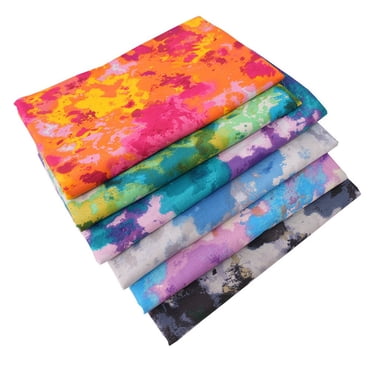 BUYISI Tissu Sergé de Coton Teinture Halo Dégradé Assemblé Parfait pour Vêtements d'Enfants et Créations de Couture Personnalisées 24*24 cm