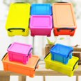 thumbnail image 3 of CHUANK Mini Plastic Storage Box with Locking Lid Clear Plastic Organizer for Small Crafts Stationery Jewelry Sewing Classroom, 3 of 19
