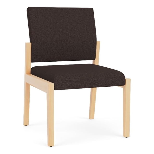 Pemberly Row Chaise d'Appoint Sans Accoudoirs pour Réception, Cadre en Bois, Brun