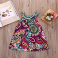 thumbnail image 3 of MesaSe Petites Filles Bohème Robe d'Été Enfants Sans Manches Floral A-Ligne Robe de Soleil, 3 of 6