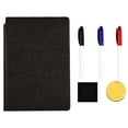 thumbnail image 2 of Tableau Portable Tableau Blanc Portable Petit Tableau Pliable Effaçable Réutilisable A5 pour Maison École Étude Réunion(Noir), 2 of 9