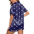 thumbnail image 3 of HNMKIU Pyjamas Womens Pajamas Set Two Piece Pj Sets Sleepwear Loungewear Button Down Pj Sets, 3 of 4