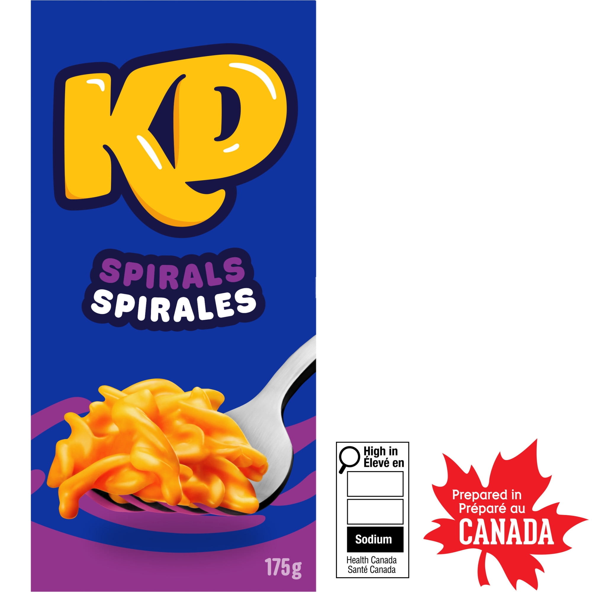 KD Kraft Dinner Macaroni & Cheese Spirals, 175 g Box