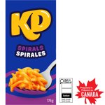 KD Kraft Dinner Macaroni & Epirales de fromage, 175 g Boîte