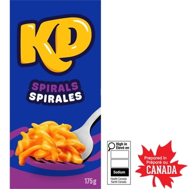 KD Kraft Dinner Macaroni & Cheese Spirals, 175 g Box