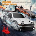 thumbnail image 4 of Graflsoa 1:24 Scale 2.4GHz Remote Control Mustang Drift Car with LED Lights, Dual Batteries, and Replaceable Wheels (Blue), 4 of 7