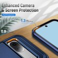thumbnail image 4 of REQO Rugged Shockproof Cell Phone Case with HD Screen Protector for Google Pixel 8a, Blue, 4 of 6
