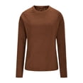 thumbnail image 4 of BLVB Thermal Shirts for Women Long Sleeve Tops Ladies Fleece Lined Undershirt Soft Crewneck Base Layer Tops for Winter Cold Weather, 4 of 7