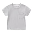 thumbnail image 1 of Timegard Infant Baby Clothes Boy Girls Short Sleeve Tee Shirts Summer Toddler Thin Tops Solid Color, 1 of 3