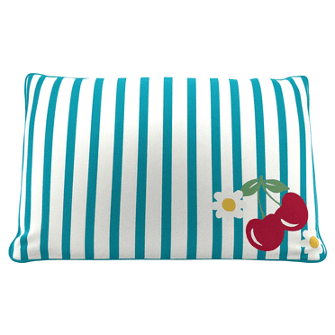 HOMETRENDS 20" x 12" Cherry Outdoor Lumbar Toss Cushion, Fade Resistant