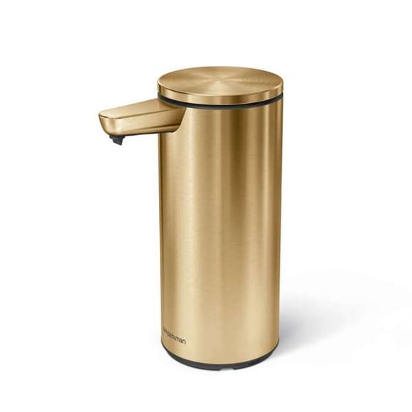 Simplehuman 9 oz. Rechargeable Liquid Sensor Soap Pump, High-Grade Brass Stainless Steel