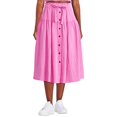 thumbnail image 1 of George Women's Button Front Midi Skirt, 1 of 6