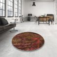 thumbnail image 4 of Ahgly Company Tapis d'Intérieur Lavable en Machine Carré Transitionnel Acajou Brun, 4 Pieds Carré, 4 of 7