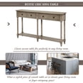 thumbnail image 4 of Newest Console Table Sofa Table Easy Assembly with Two Storage Drawers and Bottom Shelf for Living Room, Entryway (Gray Wash), 4 of 9