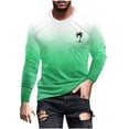 thumbnail image 2 of RXIRUCGD T-Shirt à Col Rond pour Hommes, Décontracté, Mode, Imprimé, Manches Courtes, Chandail, Vert Menthe, Taille : 4TG, 2 of 5