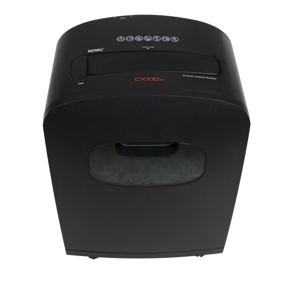 ROYAL CX100X 10-Sheet Cross-Cut Paper Shredder, Black