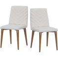 thumbnail image 1 of Manhattan Comfort Utopia Dining Side Chair in Beige (Set of 2), 1 of 7