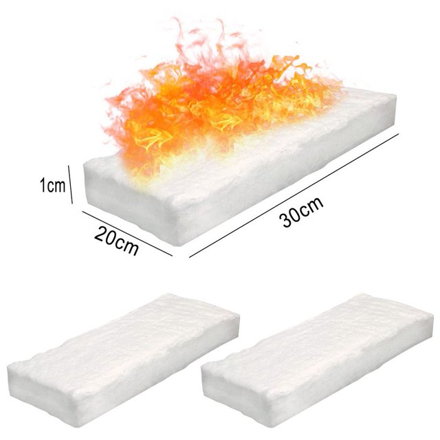 Luckyn 3 Pcs Fibres de Calcium-Magnésium-Silicate pour Foyer Sécurité Bio Feu