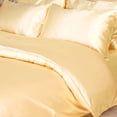 thumbnail image 3 of Unique Bargains Satin Duvet Cover Set 3 Piece and Pillow Sham Set, 3 of 9