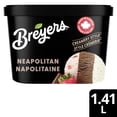 thumbnail image 2 of Crème Glacée faite avec de la crème fraîche, de vraies fraises, des gousses de vanille et du cacao riche Breyers Style Crèmerie Napolitaine lait et crème 100 % canadiens 1,41 L 1.41 L, 2 of 9