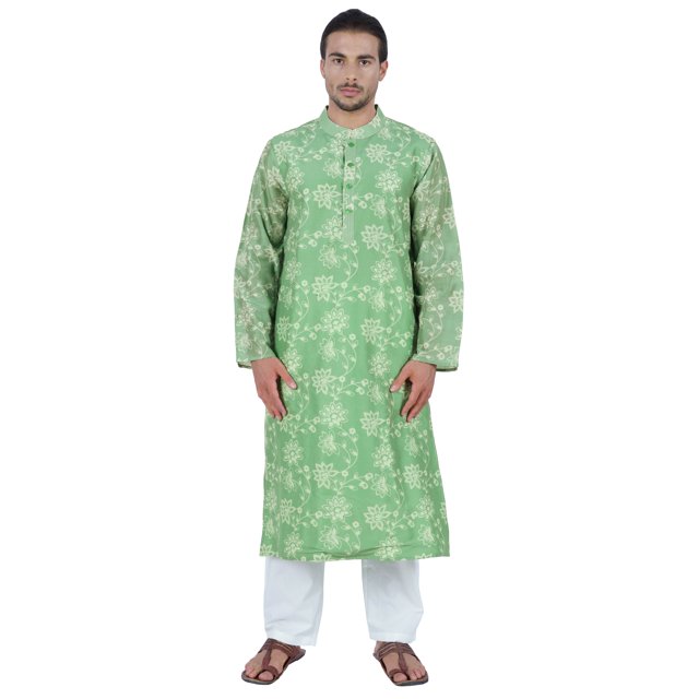 Atasi Kurta Traditionnel à Manches Longues pour Hommes Col Mandarin Tenue de Fête