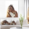 thumbnail image 1 of Large Brown Horse Illustration - Animal Canvas Art Print, 1 of 3