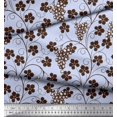 thumbnail image 3 of Soimoi Tissu en Rayonne Imprimé Feuilles & Raisins au Mètre 42 Pouces de Large, 3 of 3