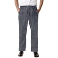 thumbnail image 1 of WEIYLL Pants for Men Suitable Kitchen Work Loose Fit Stripe Print Casual Blue Trousers Size L, 1 of 8