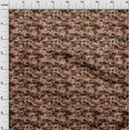 thumbnail image 4 of oneOone Georgette Viscose Rust Brown Fabric Abstract Sewing Material Print Fabric By The Yard 42 Inch Wide, 4 of 4