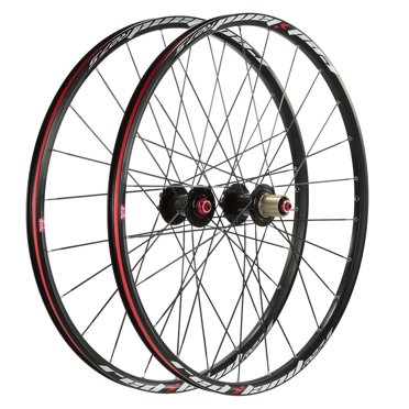 REDLAND 27.5-Inch Lightweight Aluminum Mountain Bike Wheelset with Carbon Fiber Hub, 8-10 Speed Compatible, Quick Release, 24-Hole Steel Spokes