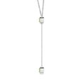 thumbnail image 2 of Angara Collier en Péridot Naturel - Collier Style Lariat en Péridot Rond Serti Clos 1,9 ct en Platine pour Femmes, 2 of 8