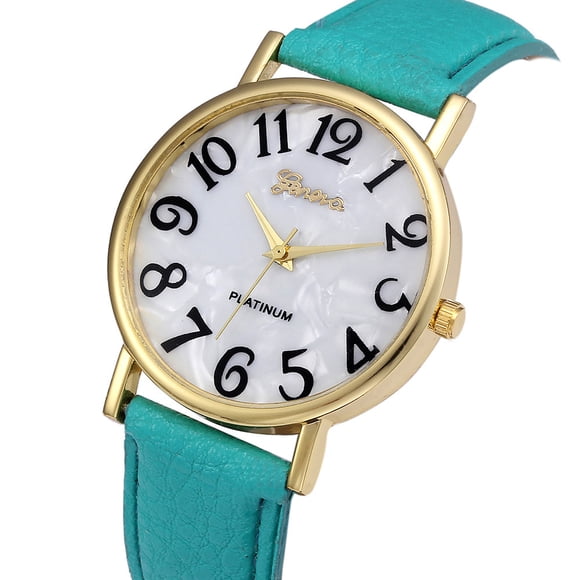 TIMIFIS Watch for Men Women Retro Digital Dial Leather Band Quartz Analog Wrist Watch Watches - Summer