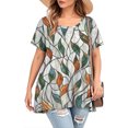 thumbnail image 1 of Ovzne Robes d'Été pour Femmes 2025 Robe pour Femme Robe Ample à Manches Courtes à la Mode Style Rétro Imprimée à Col Rond Robe Grande Taille Robe à Col Rond pour Femmes Robe de Printemps Courte Sl, 1 of 6
